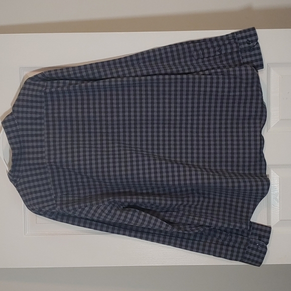 Goodfellow & Co Blue Checked Long Sleeve Button Down Shirt Size M XXL - Picture 4 of 5